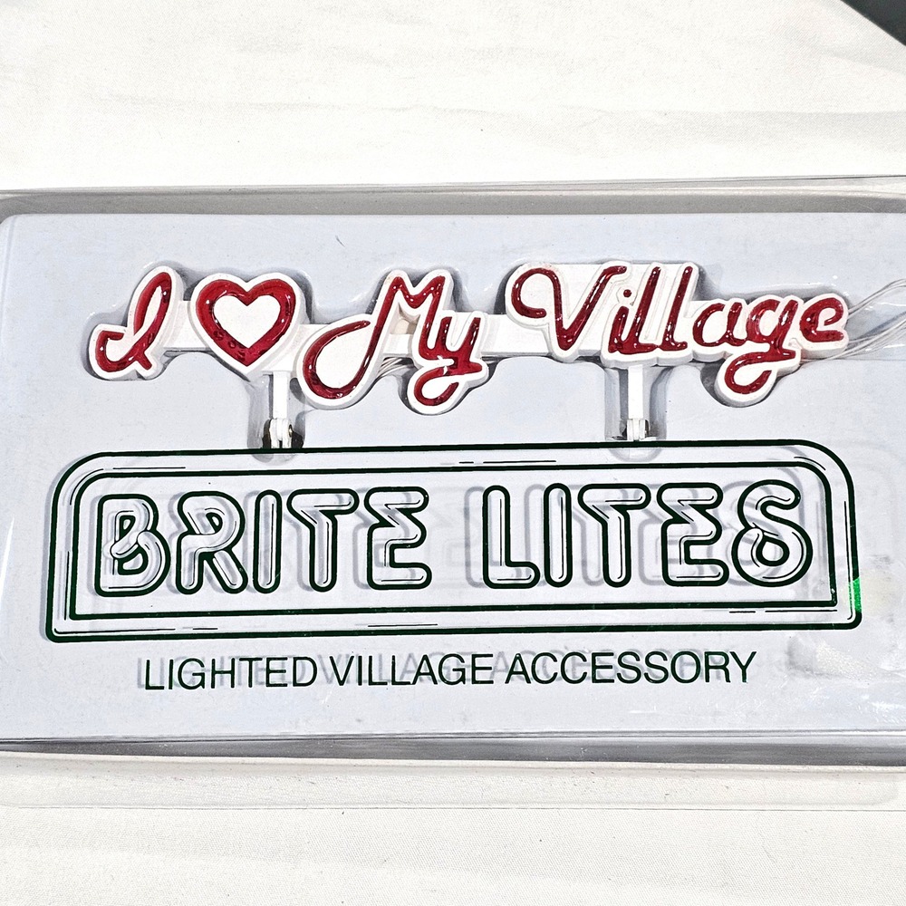 Dept 56 Brite Lites I Heart My Village Lighted Accessory Christmas Decor 5225-6